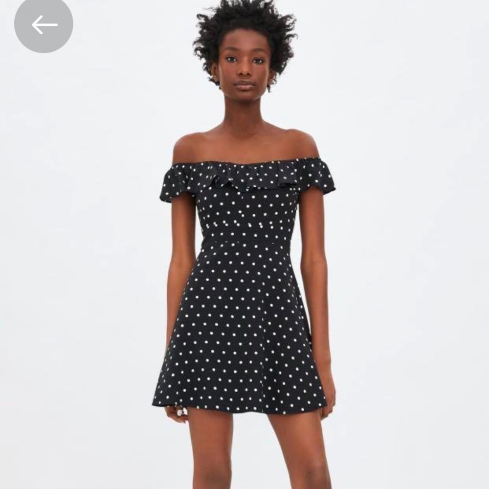 Zara polka dot ruffle dress - Picture 5 of 8